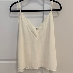 Socialite Cream Lace Trim Camisole